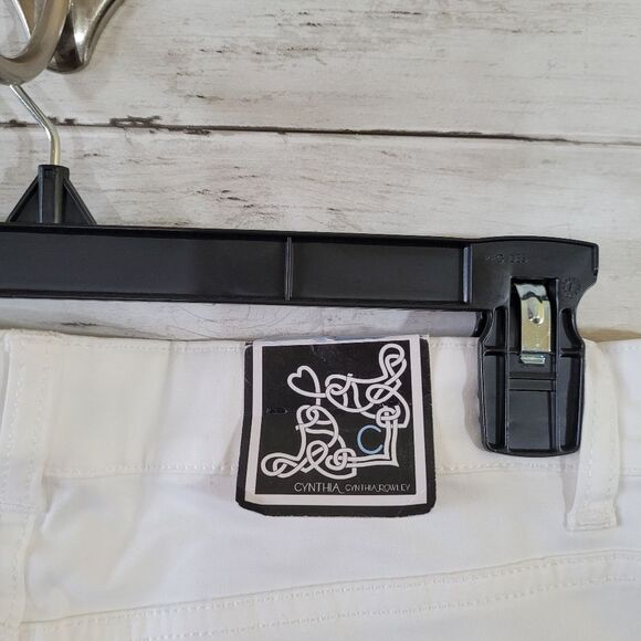 NWT Cynthia Rowley Women's Size 4 Clean White Soft Denim Cropped Jeans Summer - Picture 6 of 10